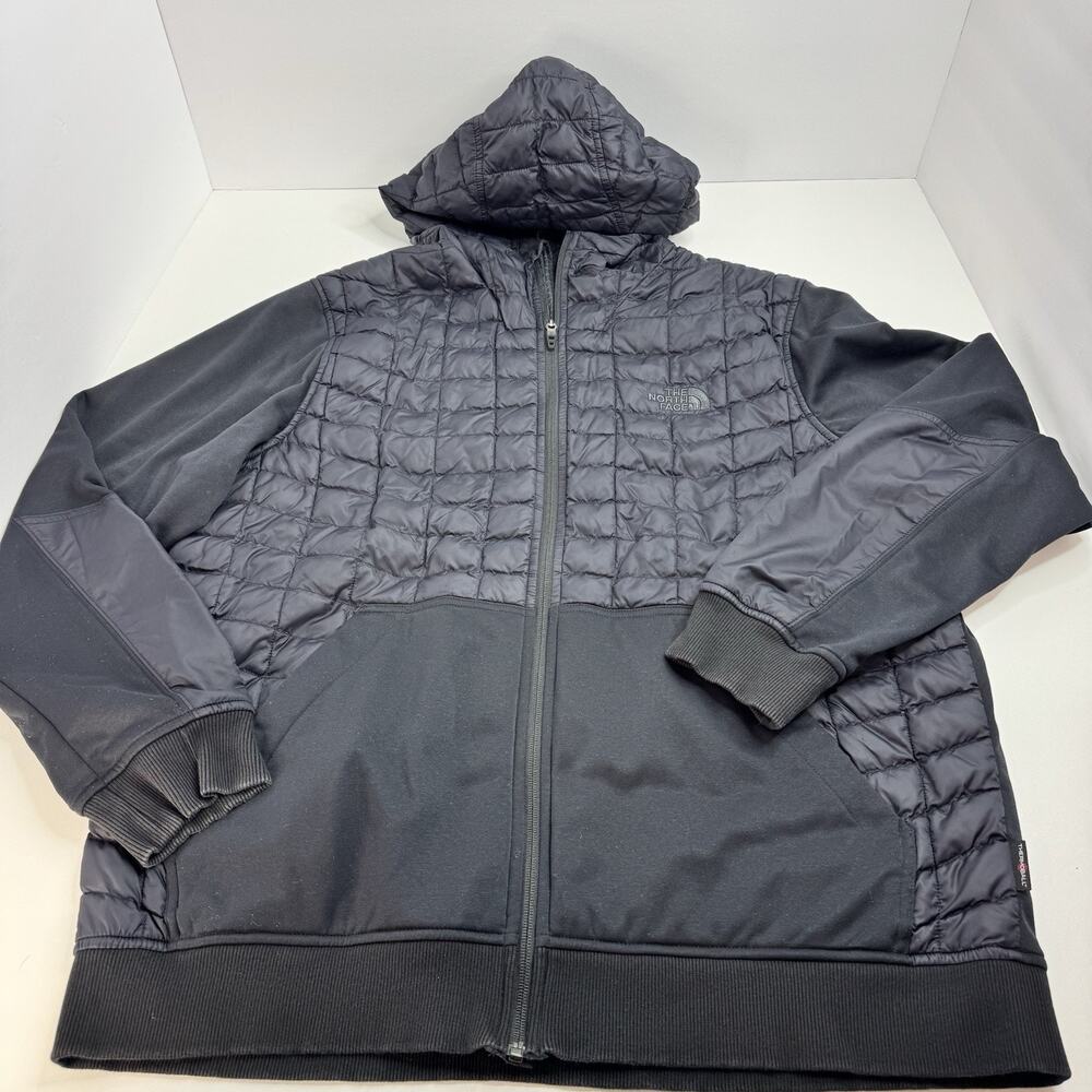The North Face Mens Navy Black Kilowatt ThermoBall Puffer Jacket Coat Size XL